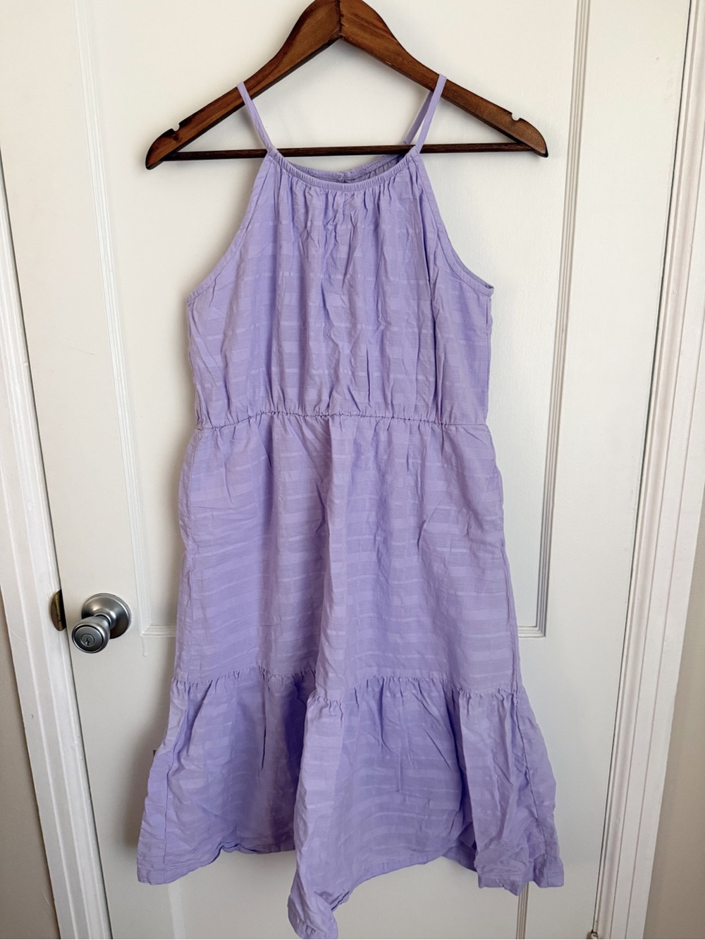 Wonder Nation Halter-Style Lilac Sundress with Ruffle Hem